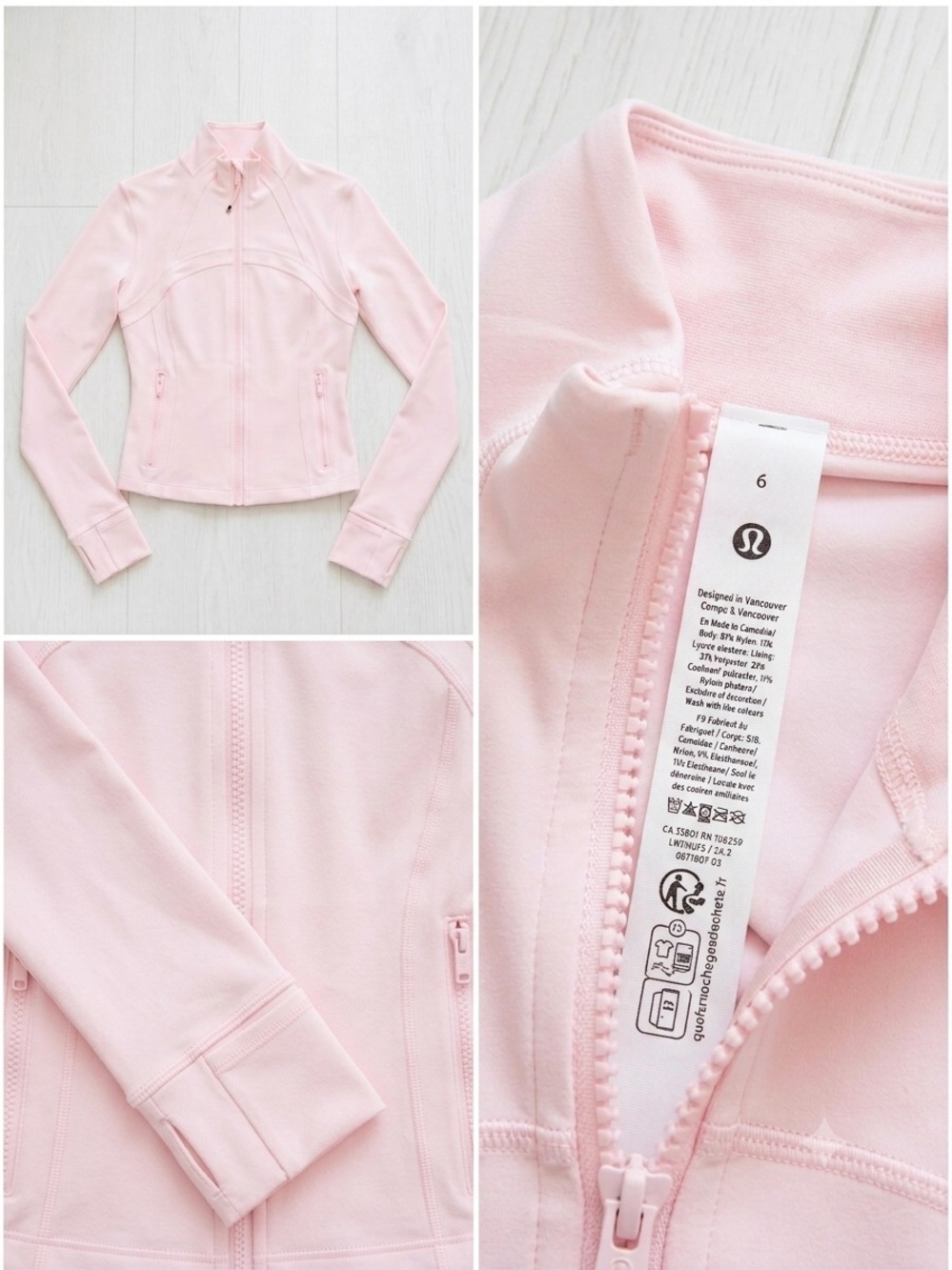 Lululemon Cropped Define Jacket Strawberry Milkshake Size 6